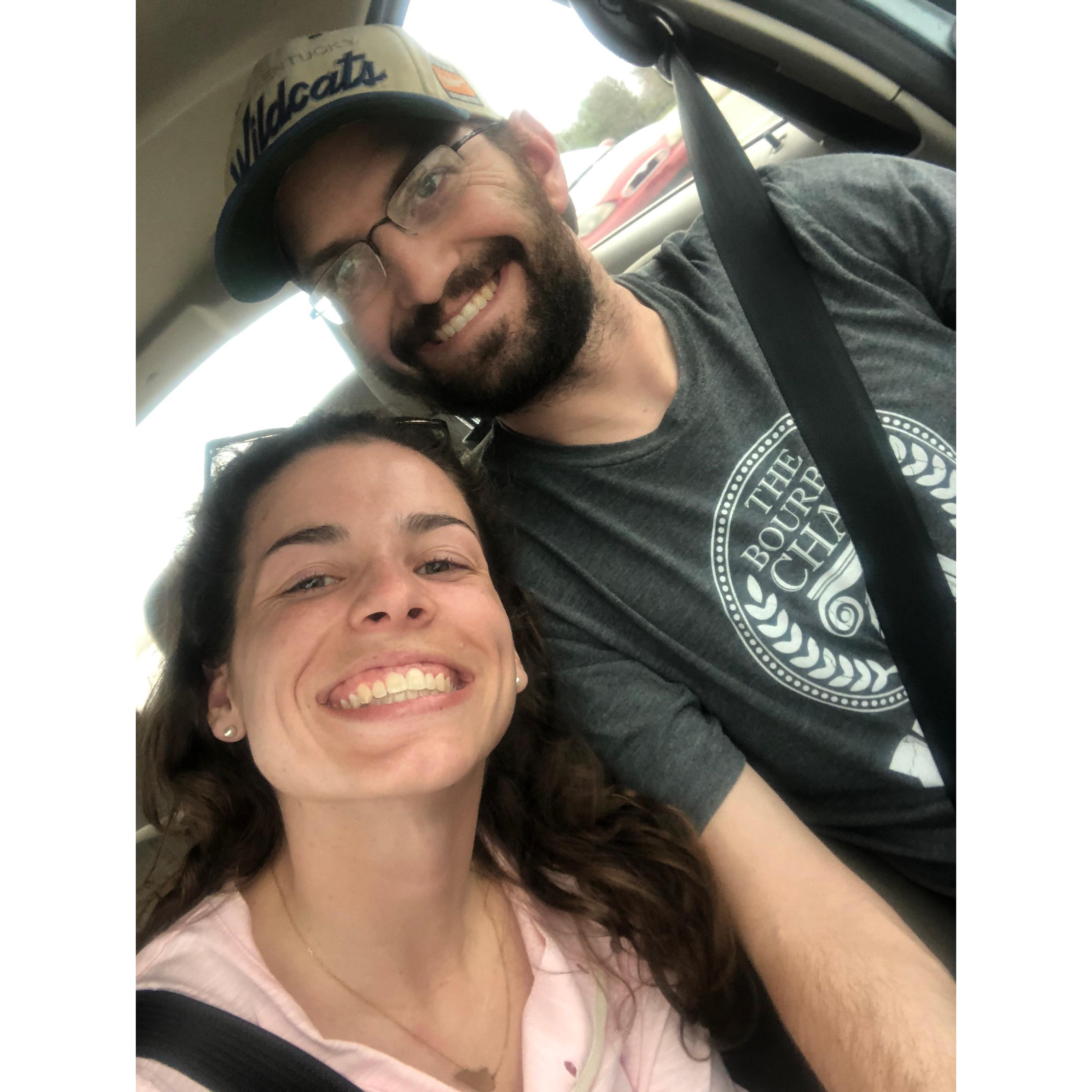 All smiles because chicken wings were in the near future.