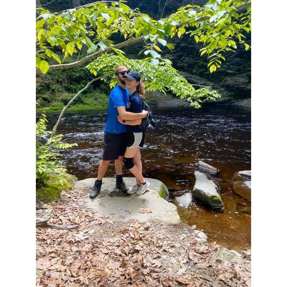 Hiking Bushkill Falls.
