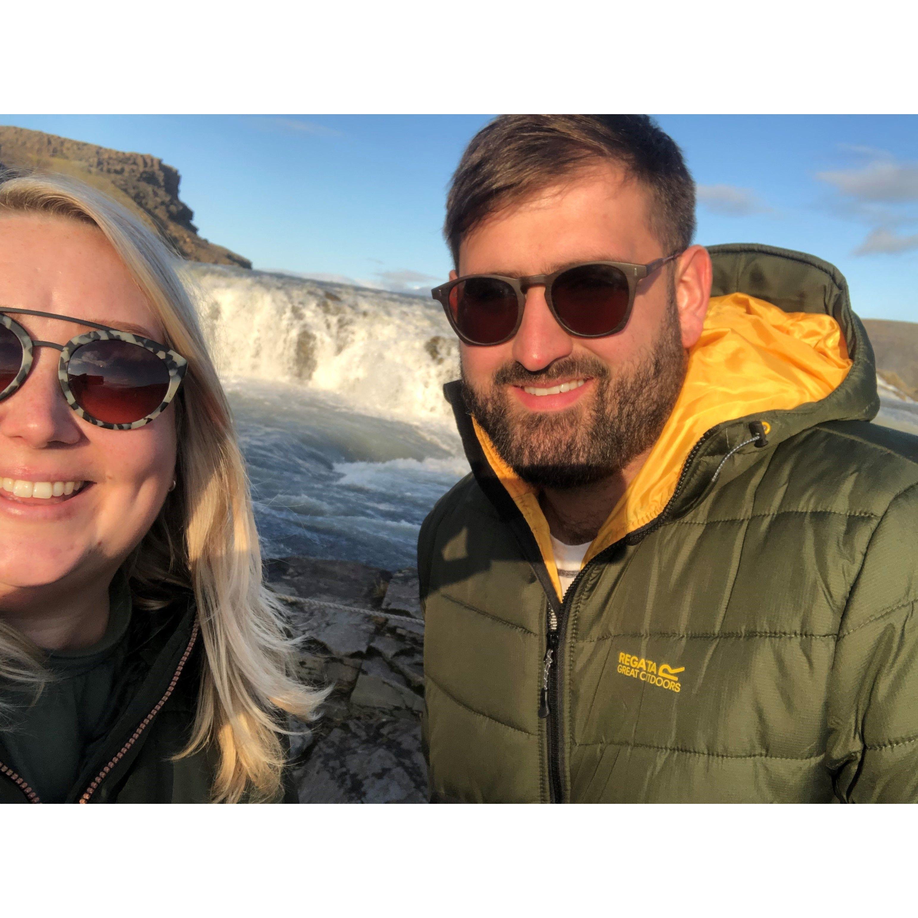 At Gullfoss waterfall in Iceland (one of our favourite places) - September 2019