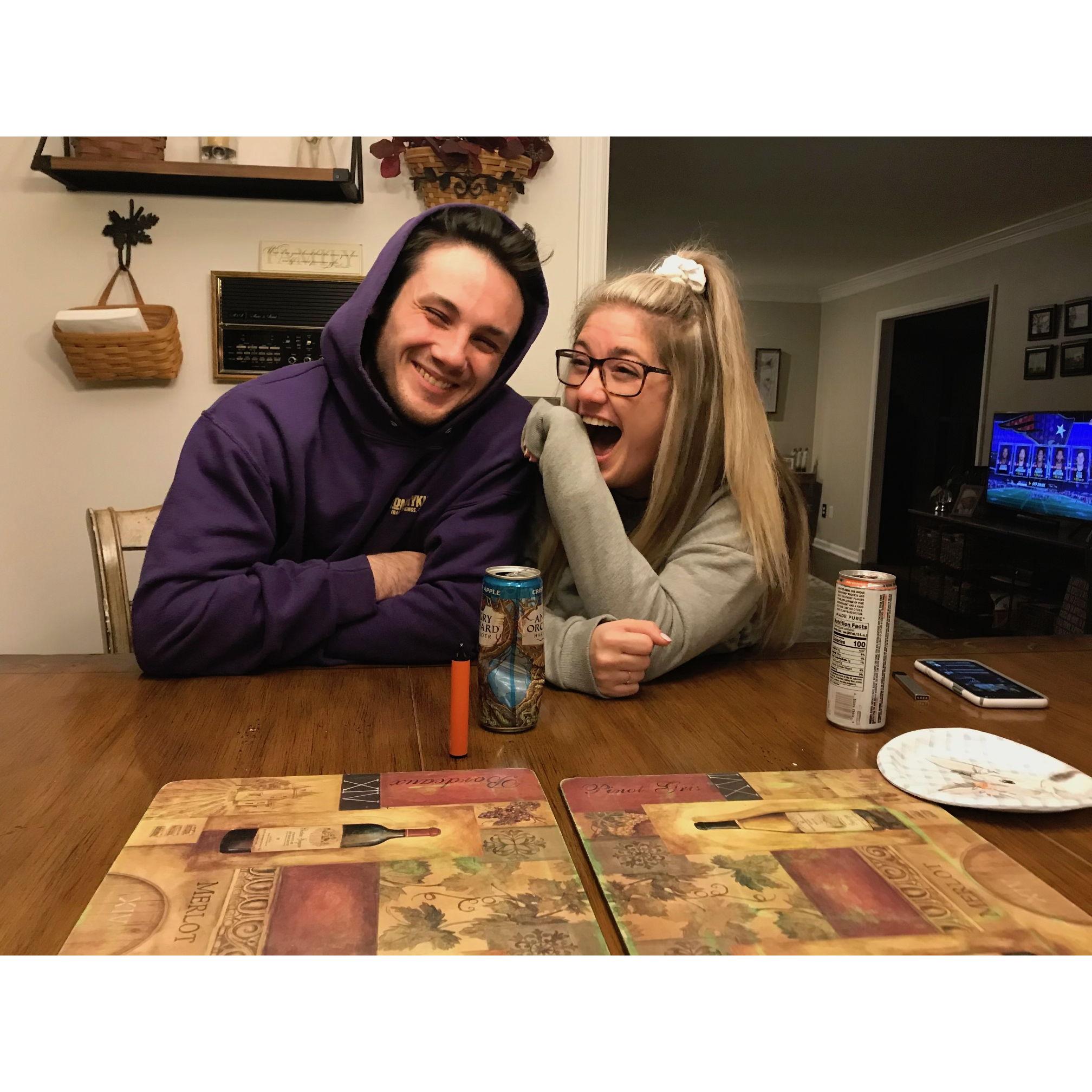 Our first photo together