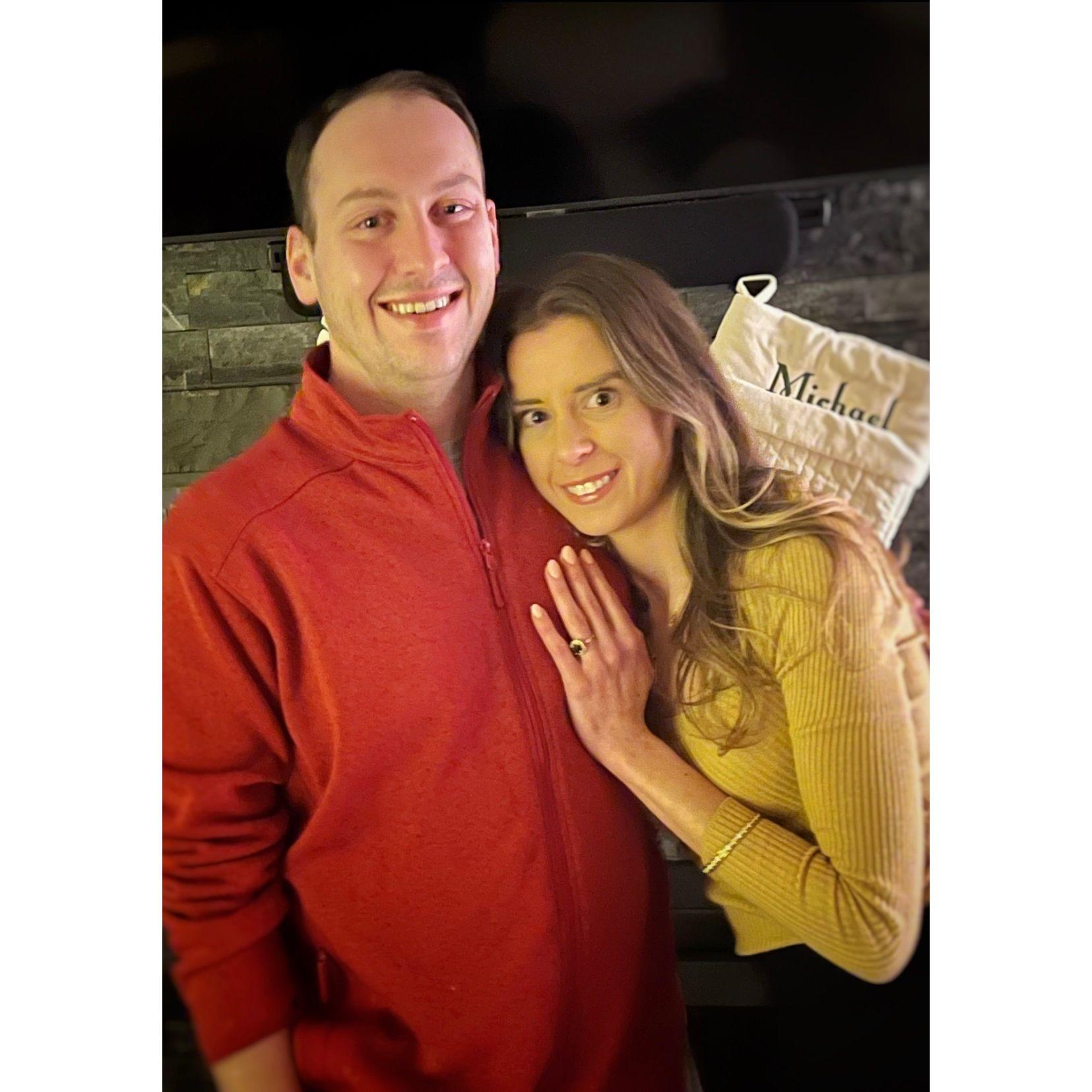The day we got engaged! Christmas 2022 in Whitefish, Montana