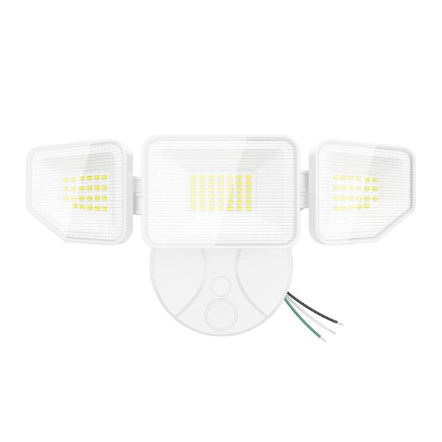 Meloght 65W LED Flood Light Outdoor, 6500 Lumen Super Bright Security Lights, 3 Adjustable Heads, IP65 Waterproof, 6500K Daylight Wall Mount Outdoor Flood Light for Yard, Garage