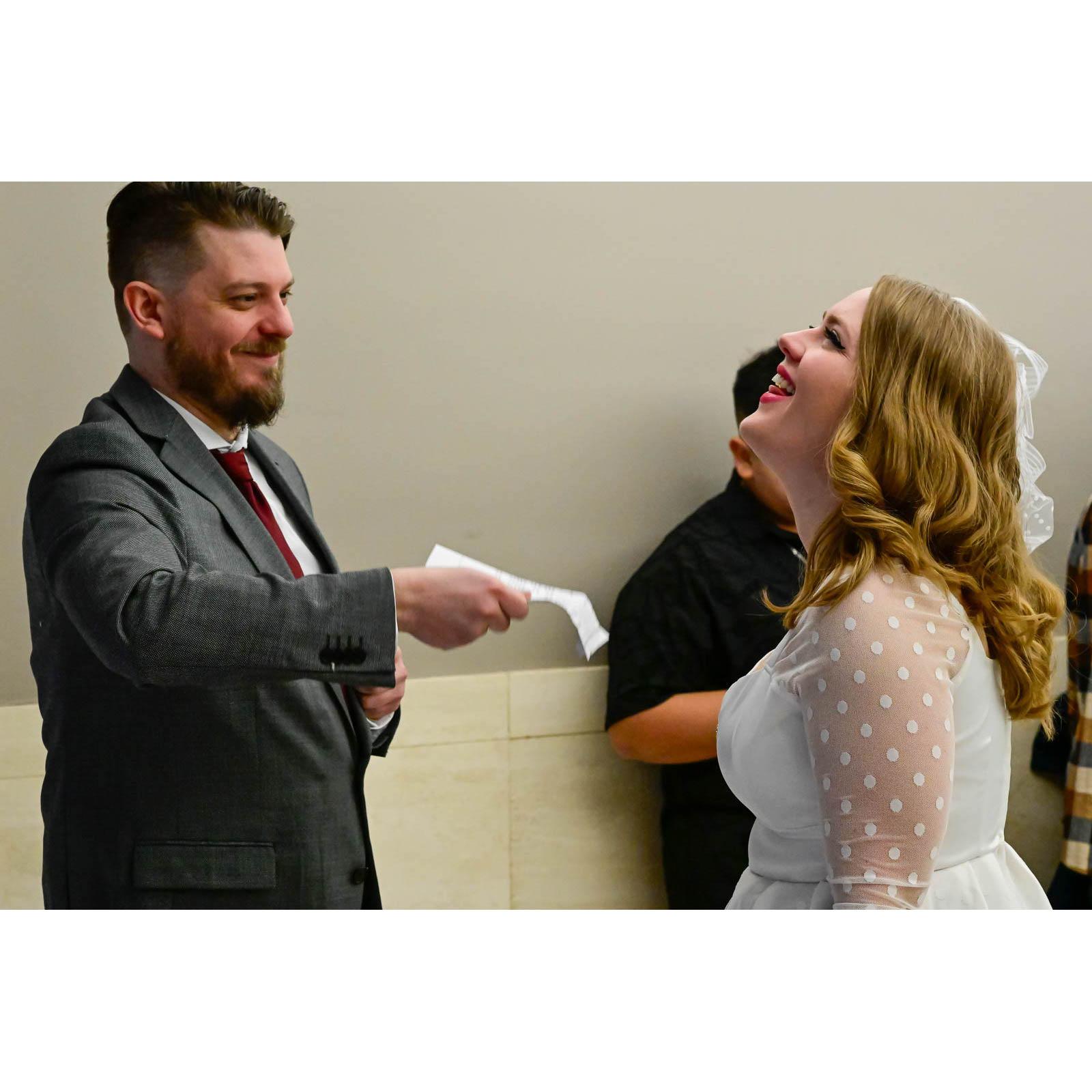 Photos from our courthouse wedding day!
Downtown Chicago, 2/24/24