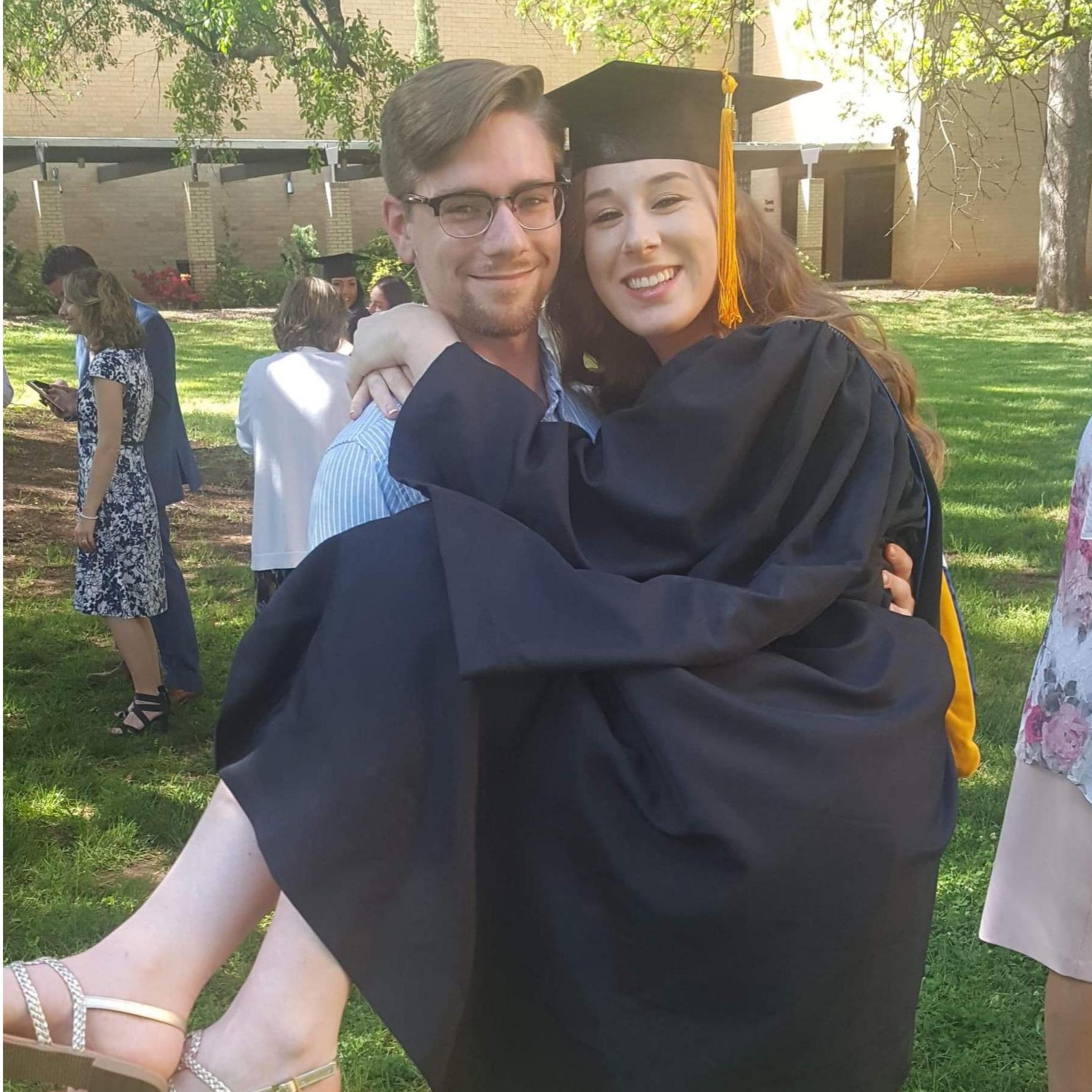 Jake came down to South Carolina for my graduation from nursing school