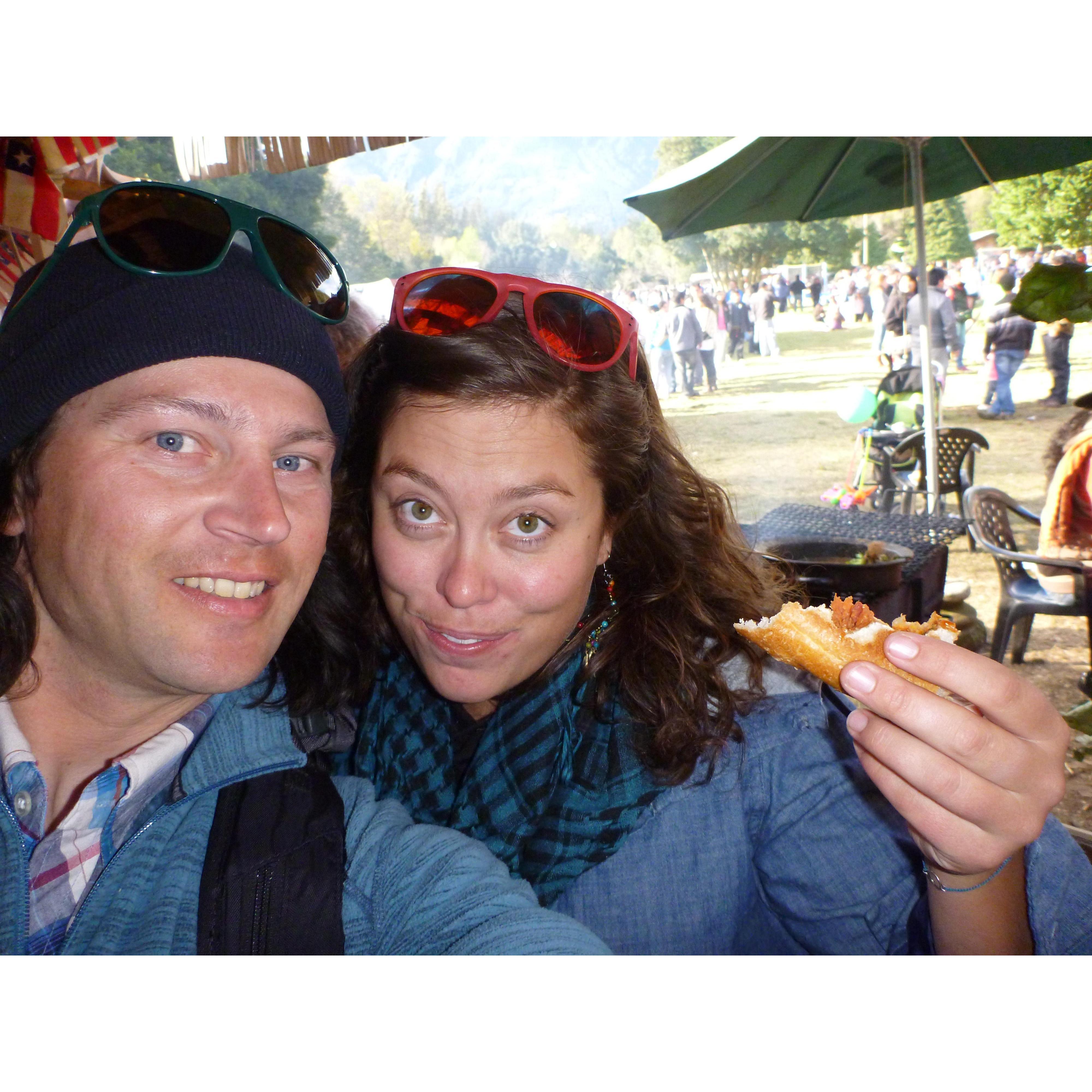 Celebrating the Chilean independence holiday together in 2013.