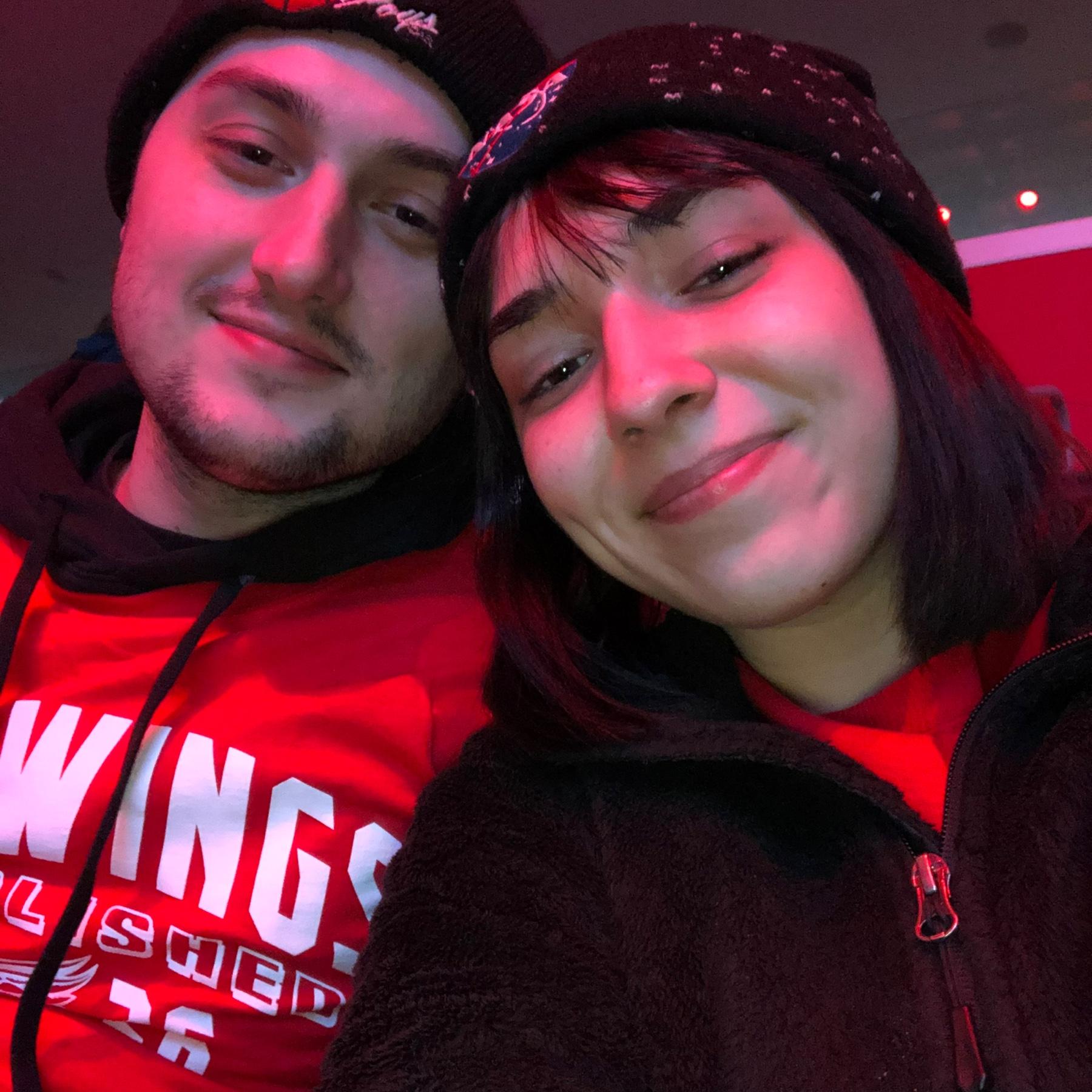 our first red wings game!
