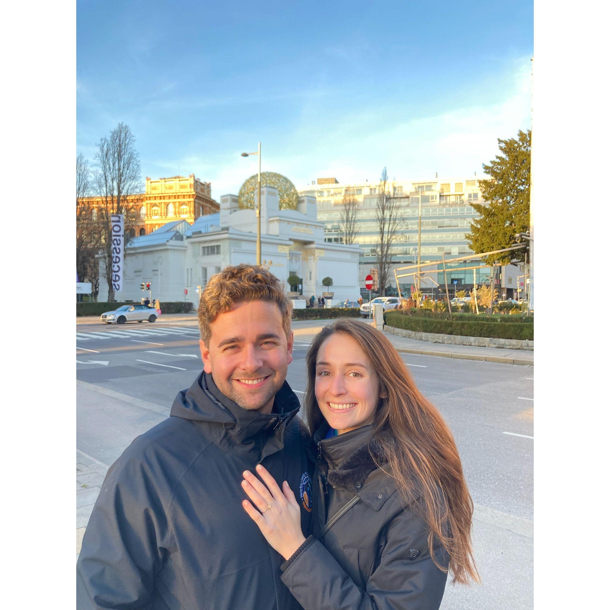 The day after he proposed!