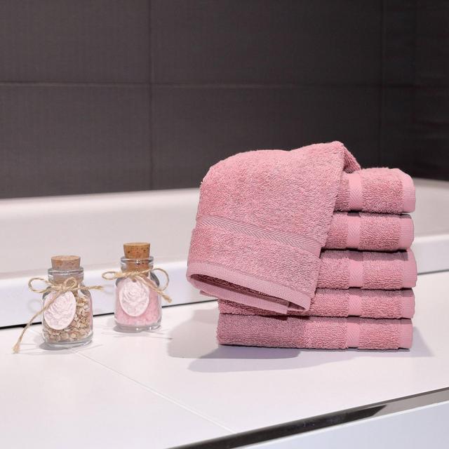6pk Denzi Turkish Bath Washcloths Tea Rose - Linum Home Textiles