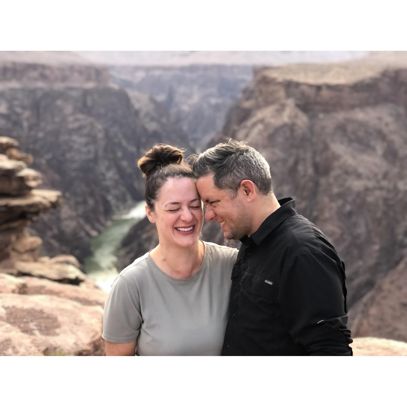Our grueling but awesome backpacking trip to the Grand Canyon, where Colten proposed for a second time.