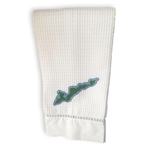 Embroidered Waffle Weave Guest Towel