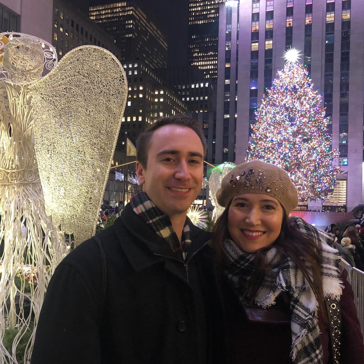 Our first Christmas together in NYC.