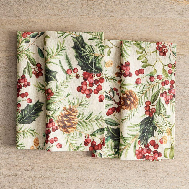 Holly Berry Napkins, Set of 4