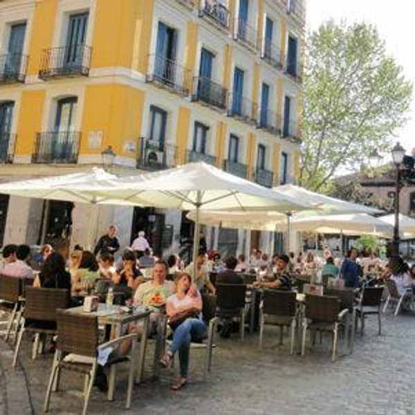 Lunch at a cafe in Madrid