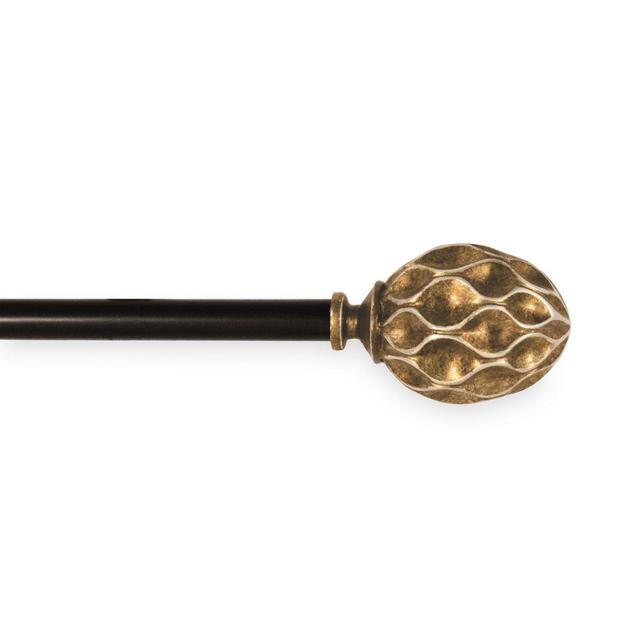 Ogee Adjustable Curtain Rod in Antique Gold