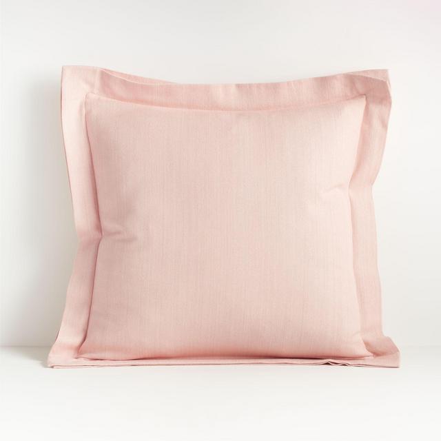 Wallace Blush 20" Flange Pillow with Feather-Down Insert