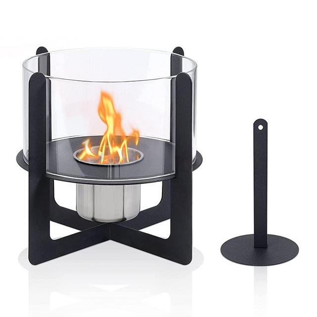 BRIAN & DANY Tabletop Portable Ethanol Fireplace, Indoor Clean-Burning Ventless Firepit