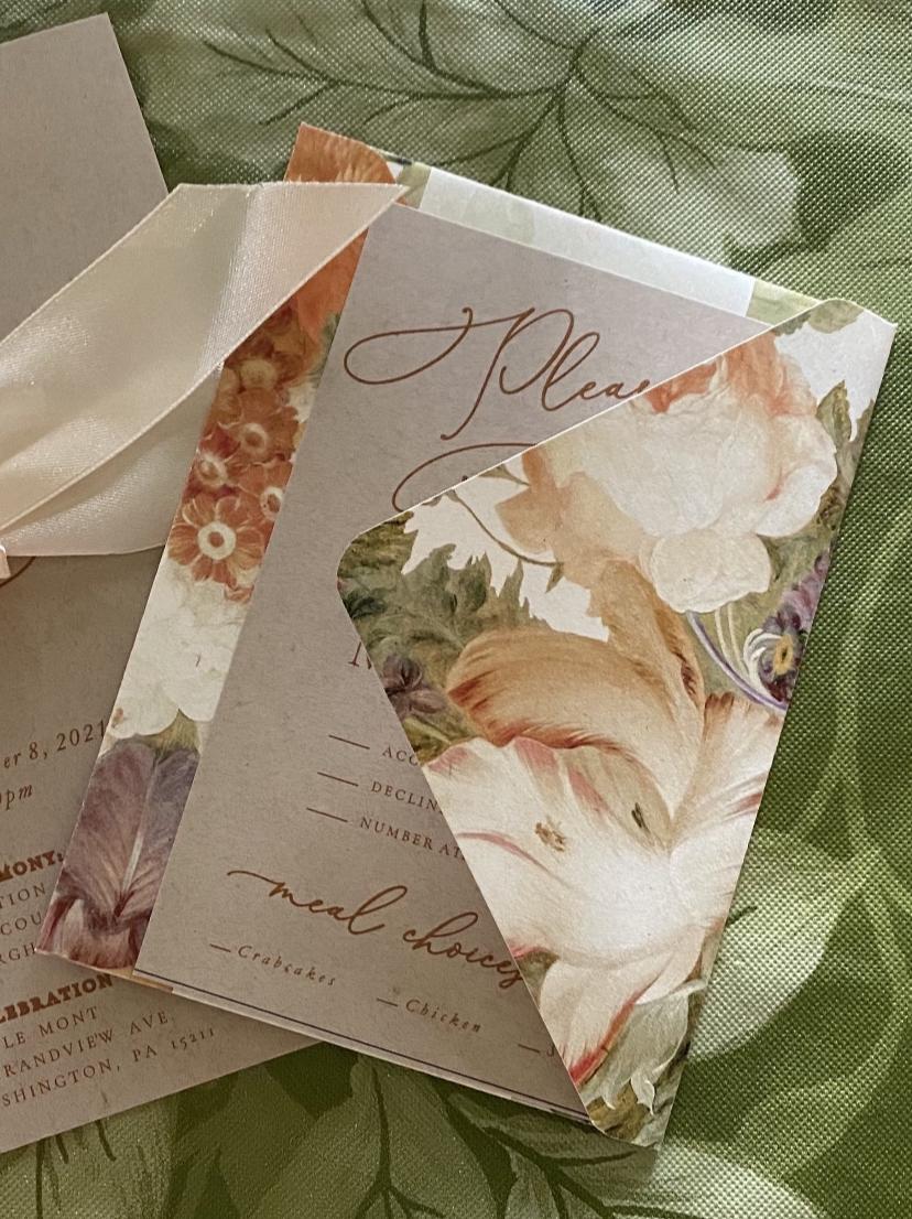 Custom wedding invitations by Margo and Bees