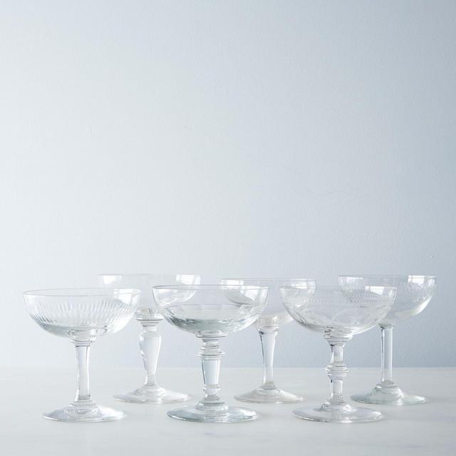 Vintage French Champagne Coupes (Set of 2)