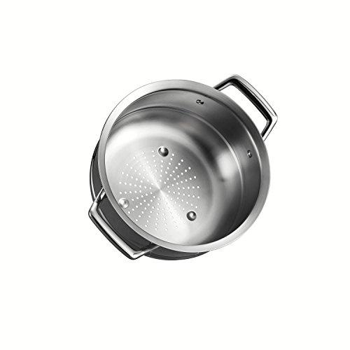 Tramontina 80101/018DS Gourmet Prima Stainless Steel Steamer Insert (24cm - Fits 5 qt Dutch Oven, 6 Qt Sauce Pot & 8 Qt Stock Pot), 10 inch, Made in Brazil