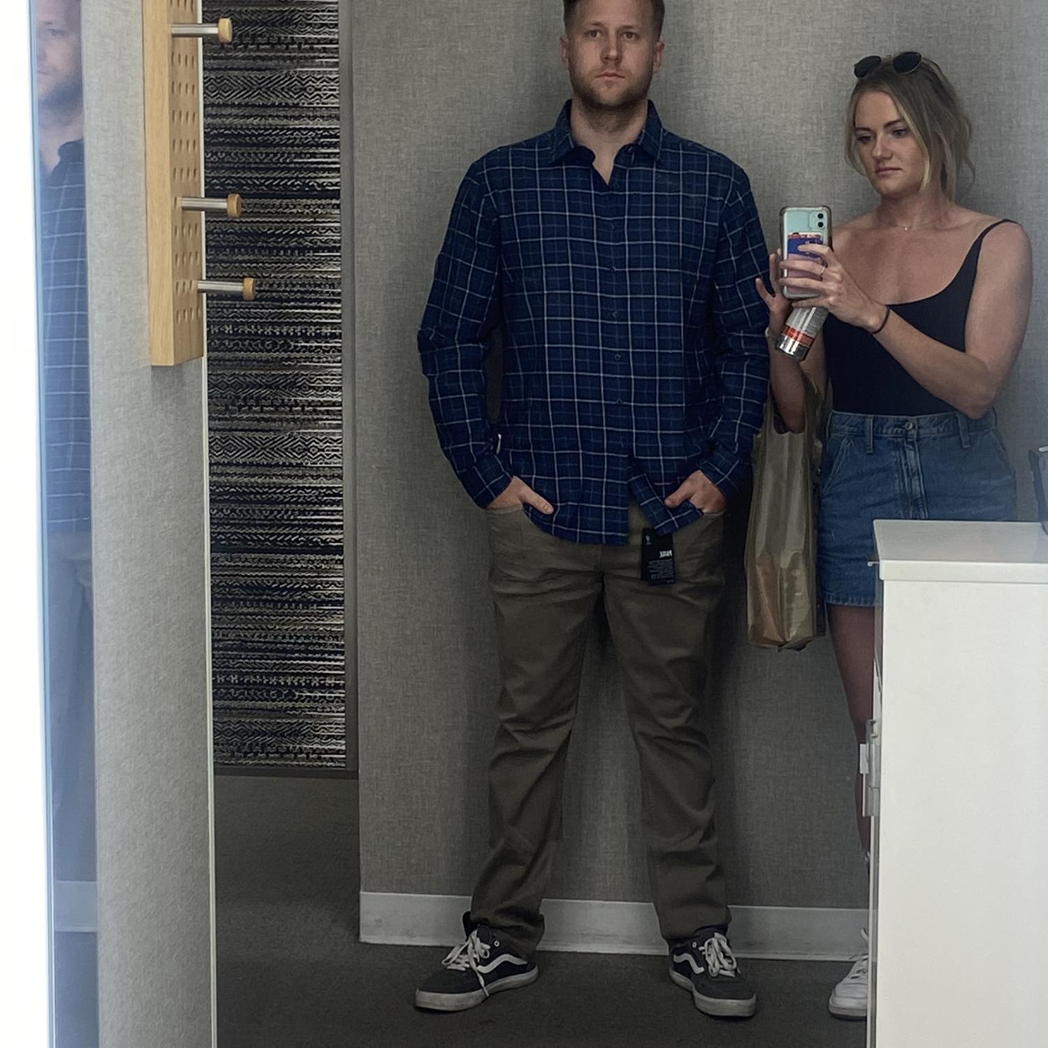 Picking out Kevin’s engagement photo outfit