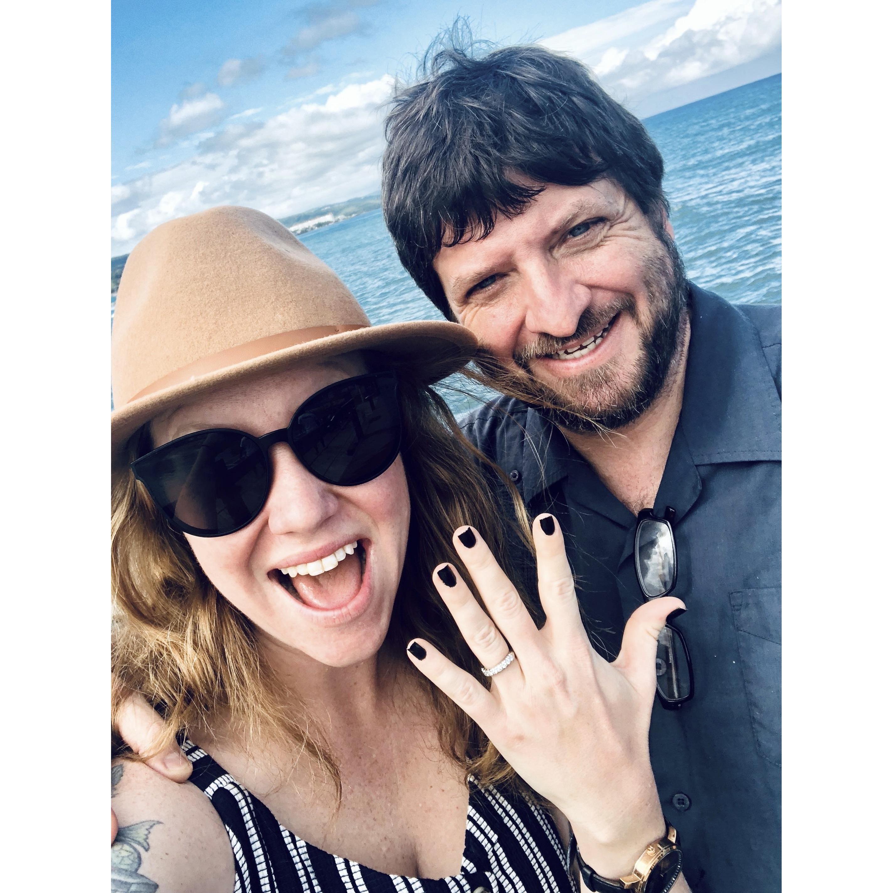 We're engaged! 

Runaway Bay, Jamaica. 

At The String Cheese Incident's International Incident - Jamaica 2019.