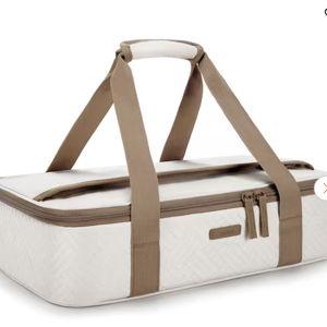1 Piece Insulated Casserole Carrier Set for Hot or Cold Food, Thermal Food Carrier for Picnic Cookouts Potluck Parties