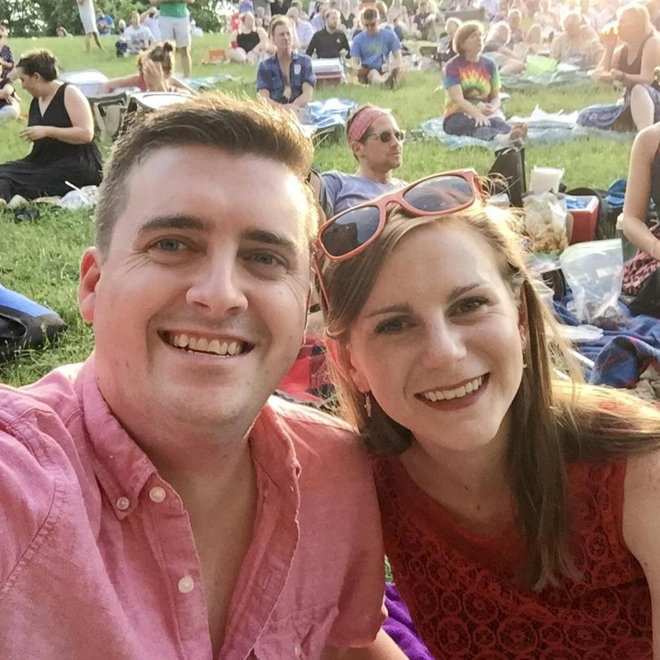 On the lawn for a John Prine show at Wolf Trap in Vienna, Virginia
