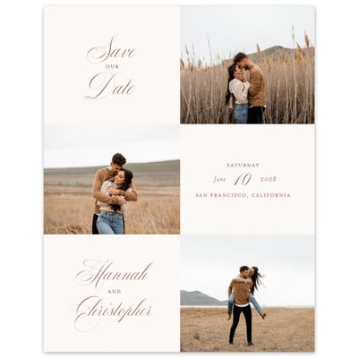 Beige Wedding Digital Save the Date - Jade Multiphoto