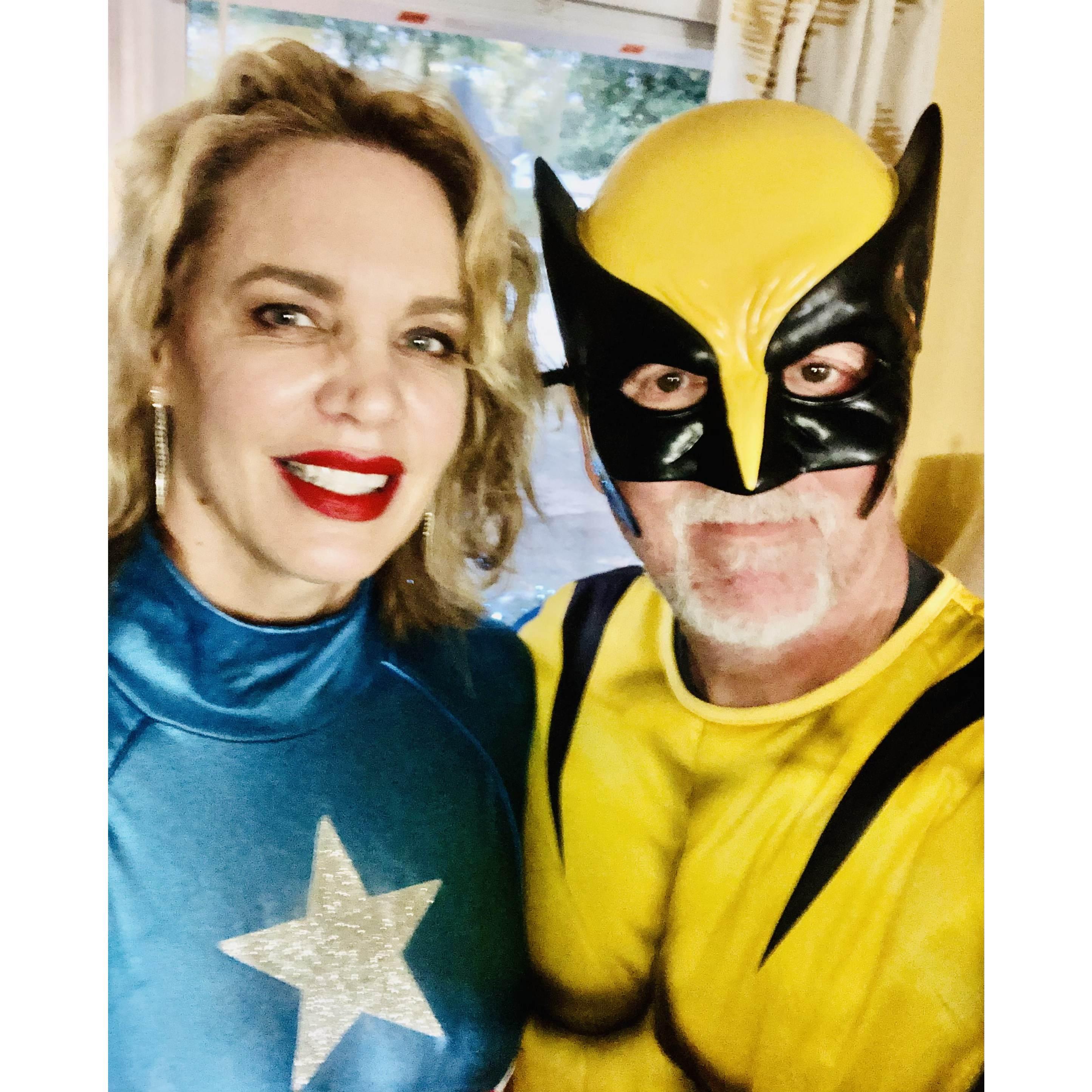 We both like dressing up for Halloween!