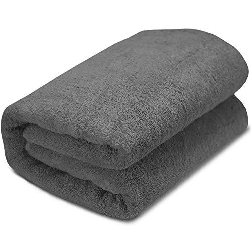 Chakir Turkish Linens Hotel & Spa Quality, Highly Absorbent Towel Set (Oversized Bath Sheet - 1 Pack (40''x80''), Gray)
