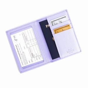 Passport Cover - Lavender with Debossed Monogramming, Initials "AS"