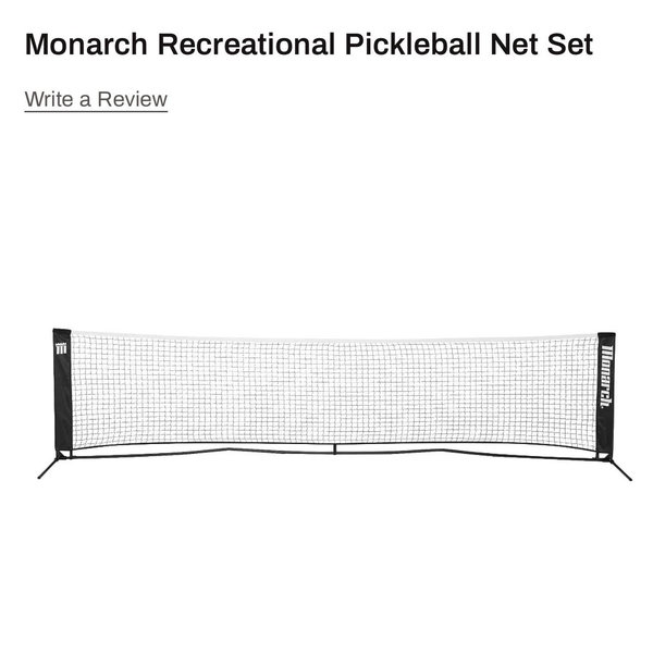 Monarch Recreational Pickleball Net Set