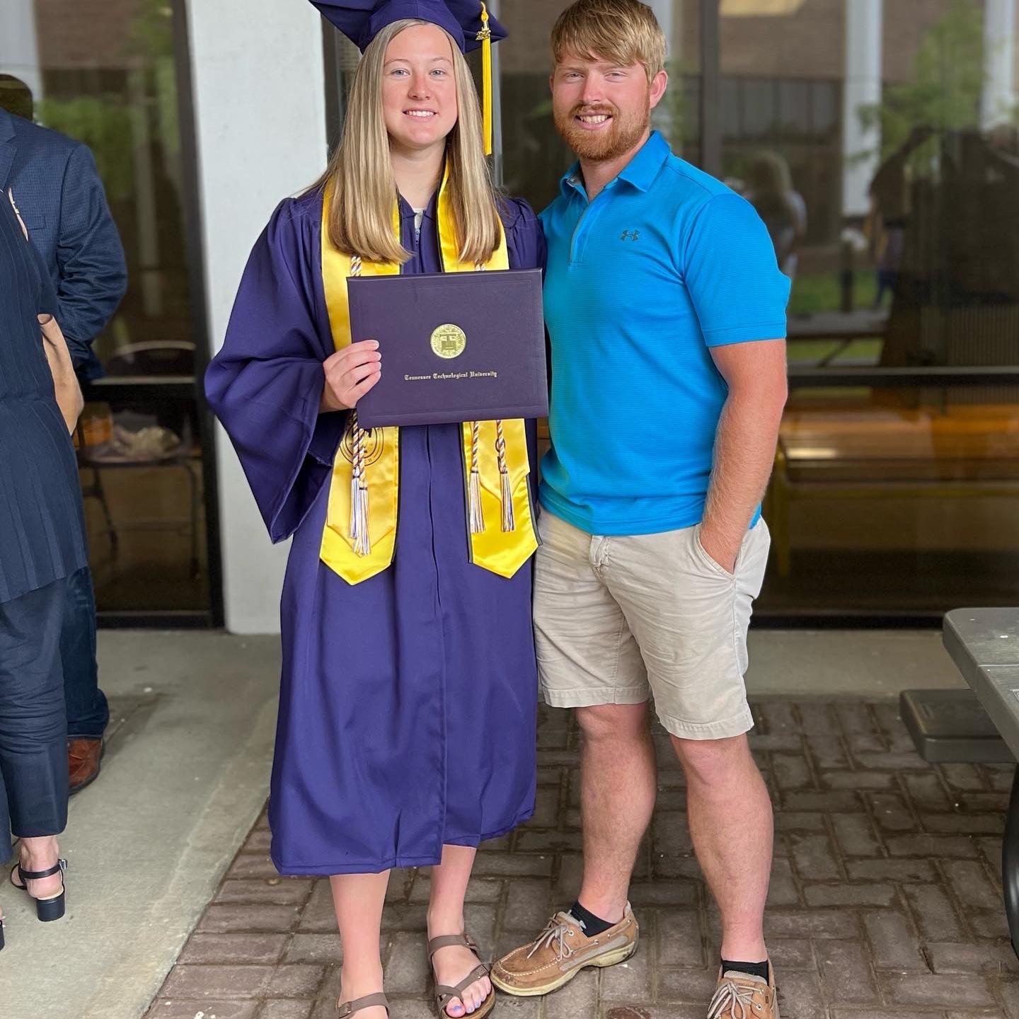 Tesa's college graduation at TN Tech (2022)