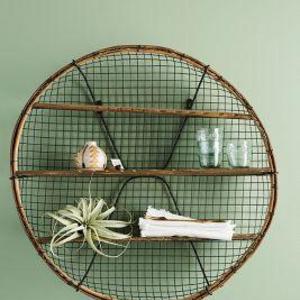 Farmhouse Round Shelving Unit
