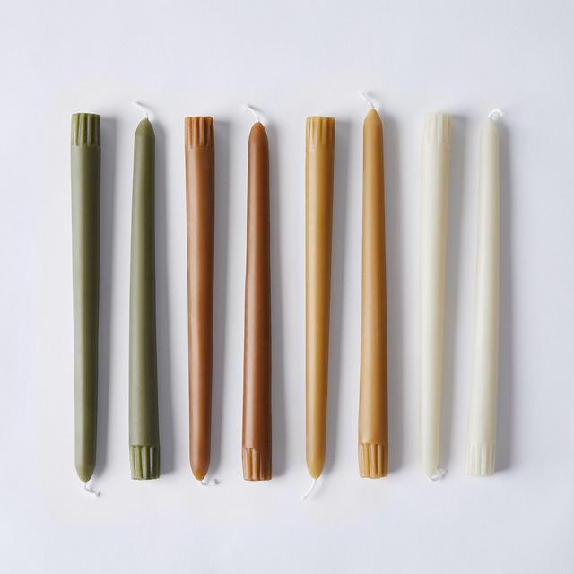 Tapered Beeswax Candles (Set of 8) - Spring tones, mixed set