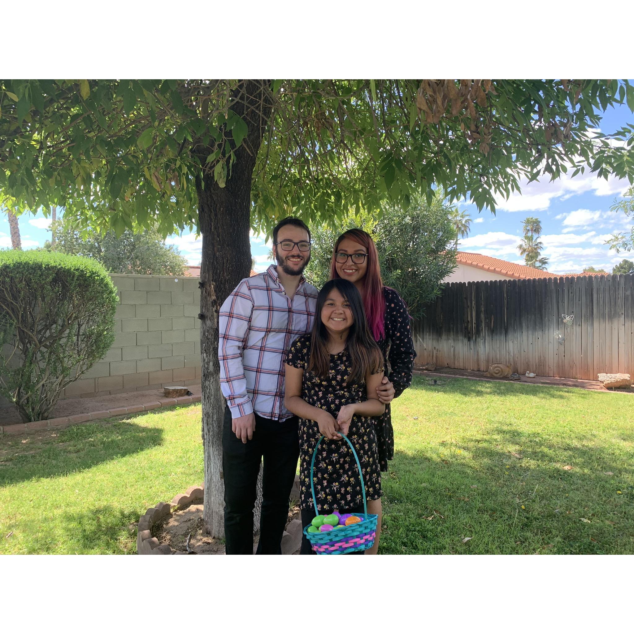 Our first picture as a family in April 2020