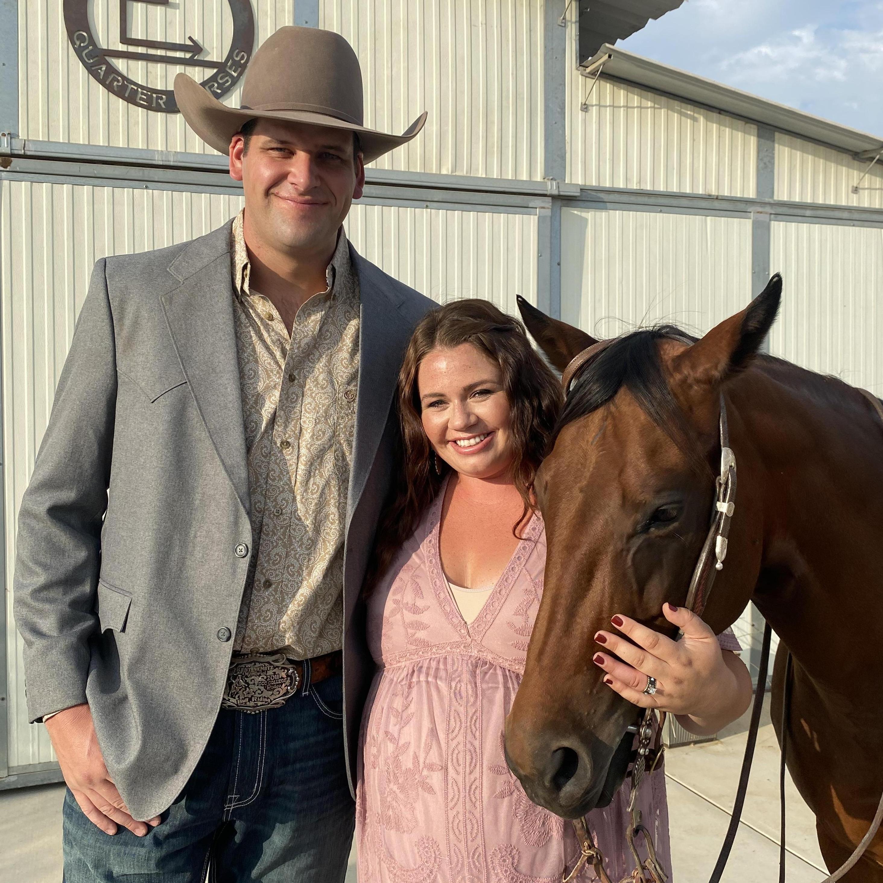 After Blake proposed, pictured with Spook