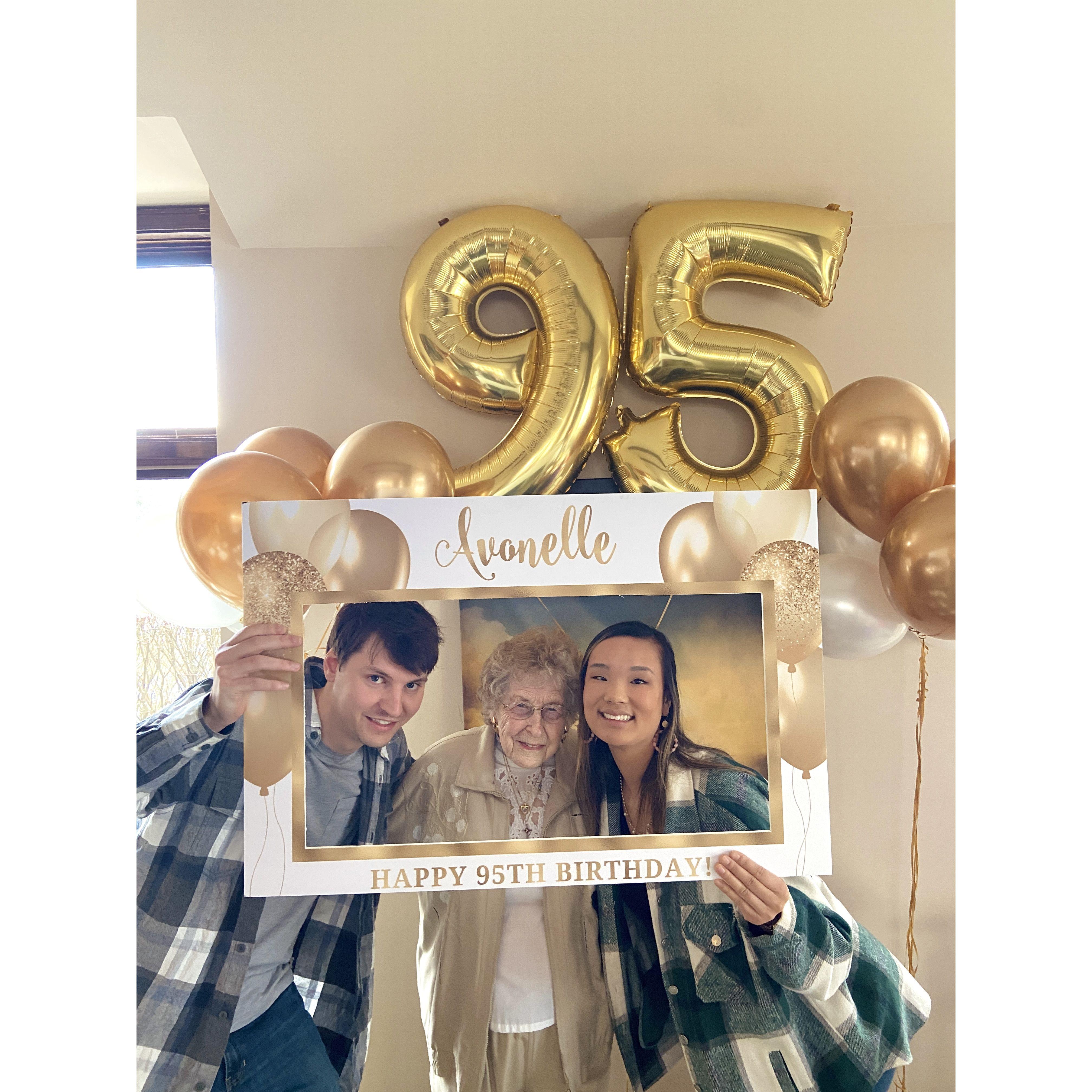 Sam's grandma, Avonelle's 95th birthday party.