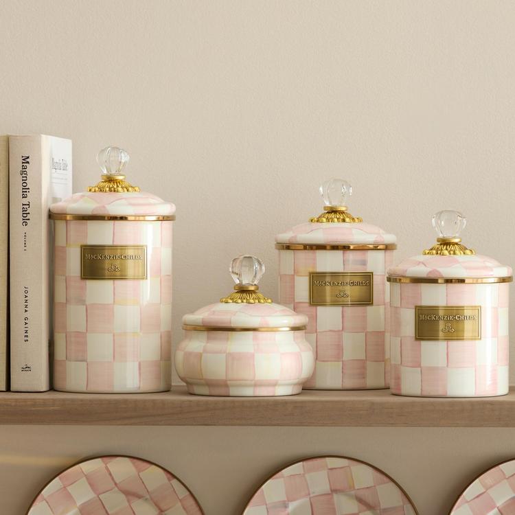 MacKenzie-Childs, Rosy Check Canister | Zola