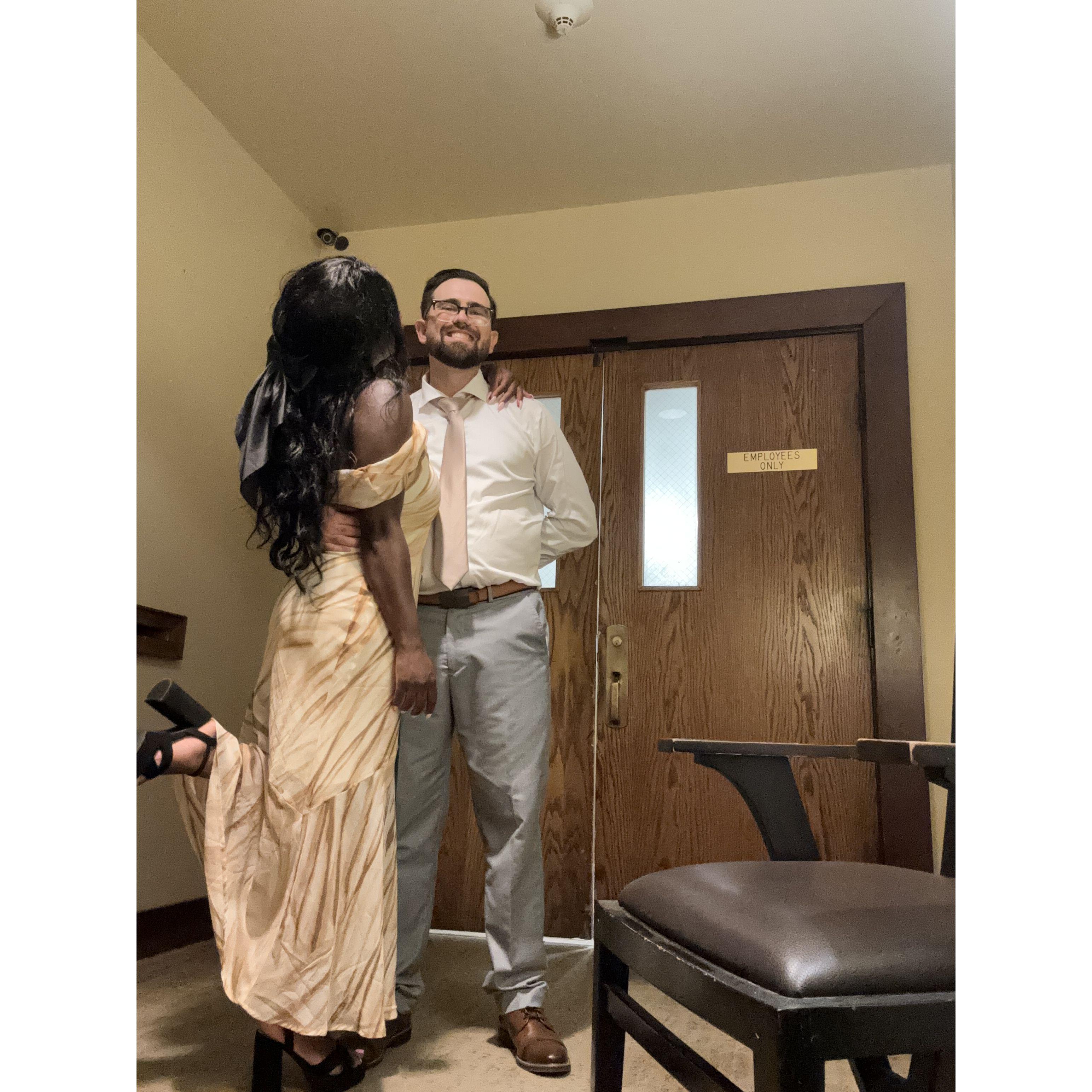 Our first wedding together