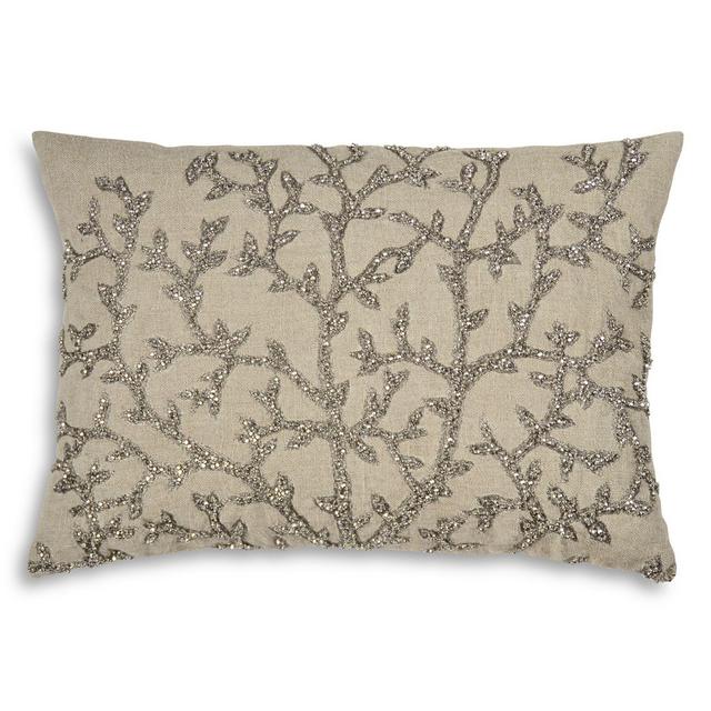 Michael Aram Tree of Life Beaded Linen Decorative Pillow, 14" x 20"