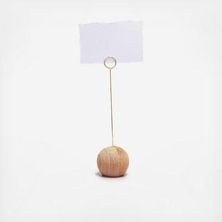Sphere with Gold Loop Signage Holder, Set of 2