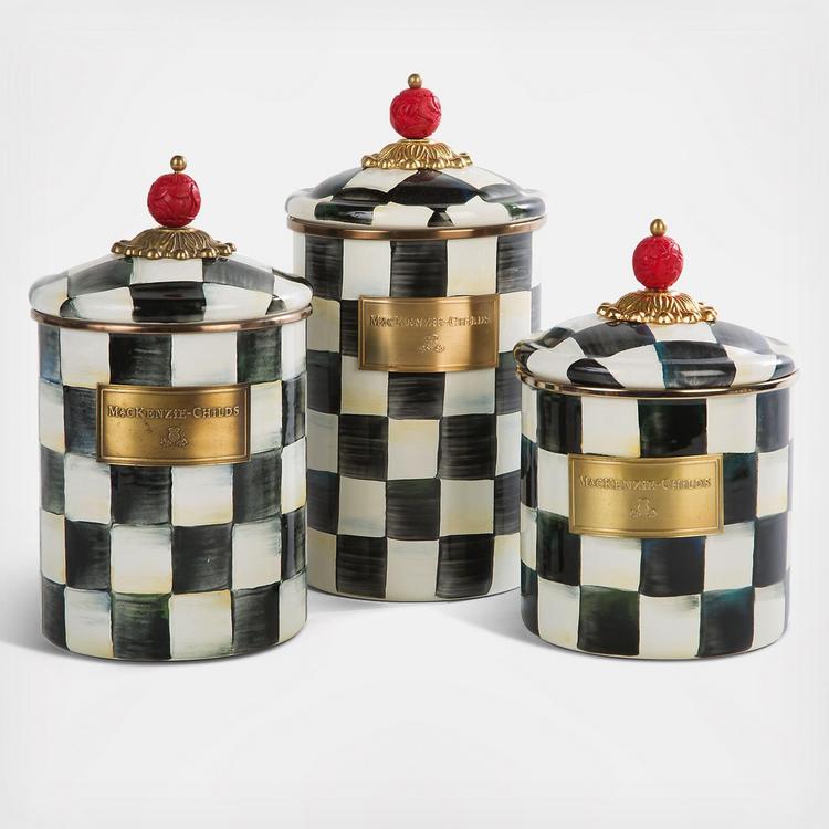 MacKenzie-Childs, Courtly Check Canister | Zola