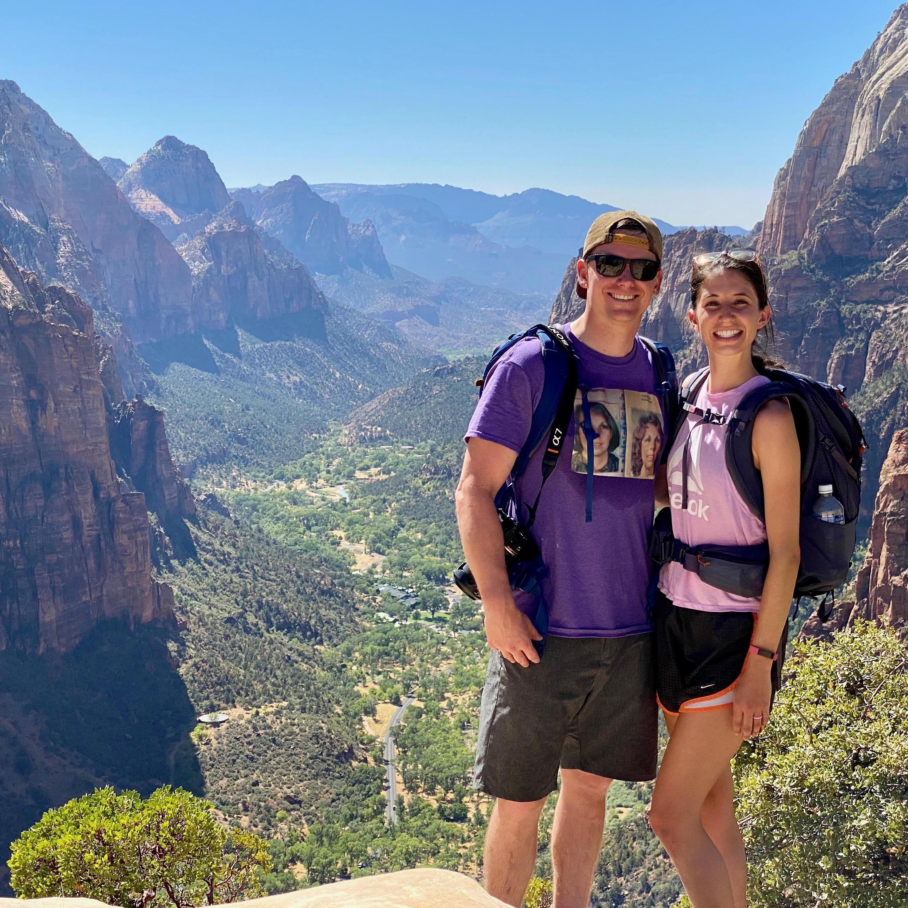 Top of the Angels Landing hike in Zion National Park.
