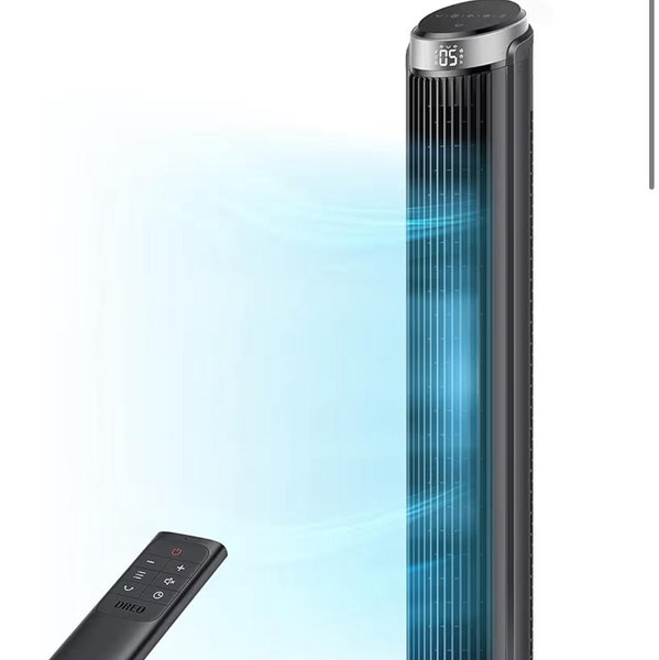 Dreo Tower Fan for Bedroom, 90° Oscillating Fans that Blow Cold Air, 5 Speeds, 4 Modes with 26ft/s Velocity, 12H & 28dB Quiet Timer, Remote, Touch, 40" Standing Floor Fan for Home Office, Black