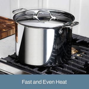 All-Clad 4512 Stainless Steel Tri-Ply Bonded Stockpot with Lid / Cookware, 12-Quart, Silver