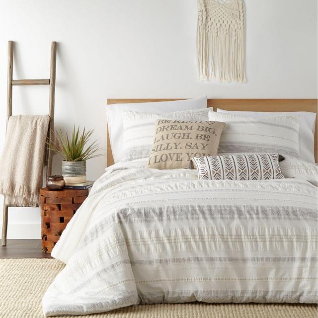 Levtex Home Pickford 3-Piece Queen Duvet Cover Set in Grey/Beige