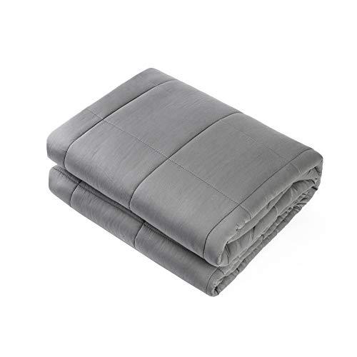 Waowoo Weighted Blanket for Adults Kids (Inner Layer Dark Grey, 17lbs 60"x80")