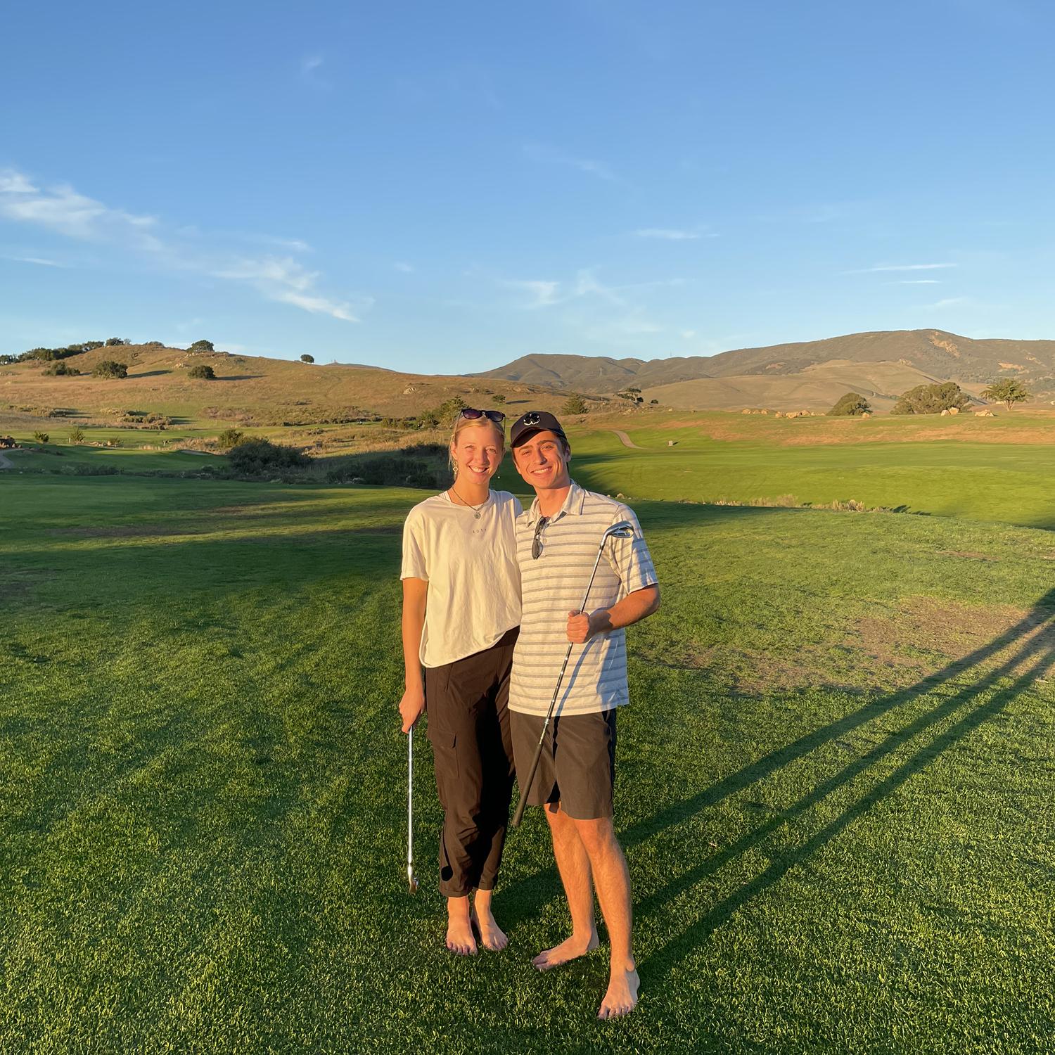Our first time golfing together