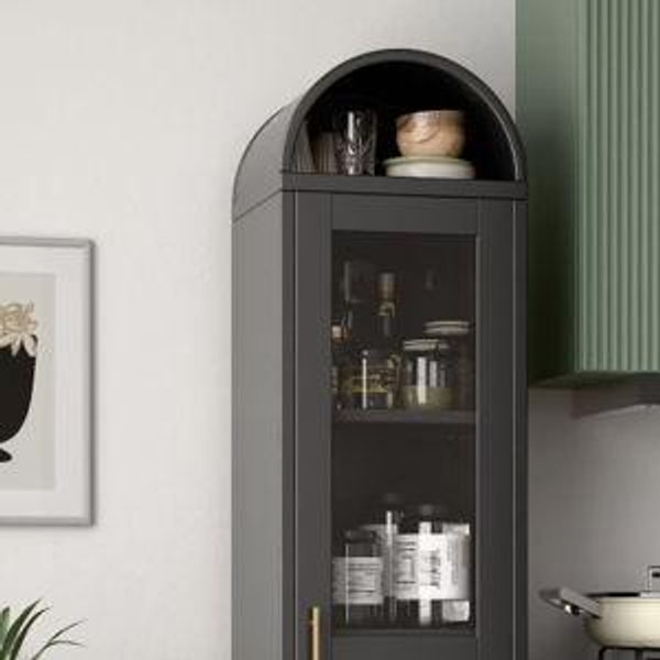 Black Arched Cabinet